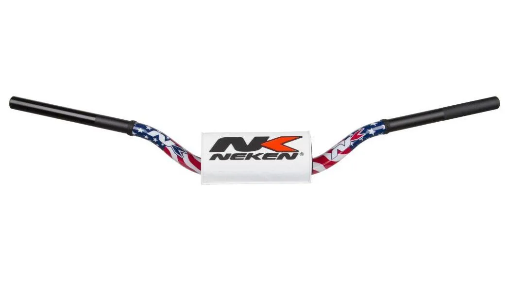 Manubrio Neken Radical Design da 28.6mm in alluminio colore Bianco con paracolpi (Cod. R01014C-USA)