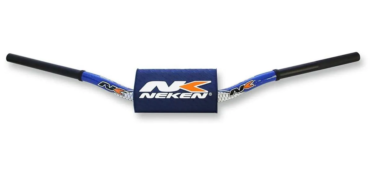 Manubrio Neken Radical Design da 28.6mm in alluminio colore Blu-Bianco con paracolpi (Cod. R00121C-WH-BL)