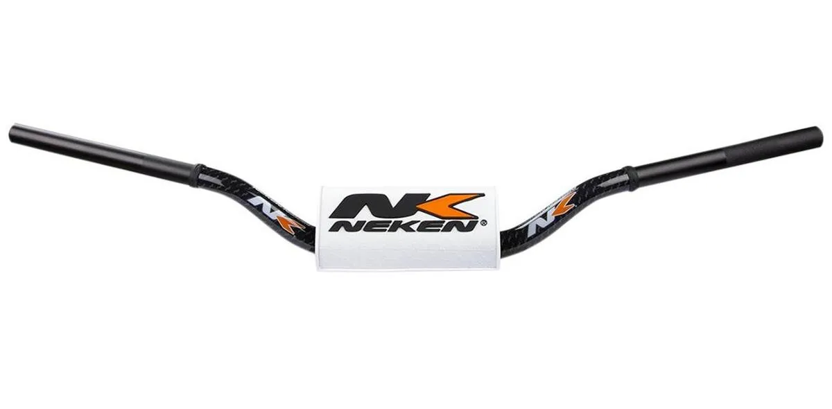 Manubrio Neken Radical Design da 28.6mm in alluminio colore Nero-Bianco con paracolpi (Cod. R00101BC-BK)