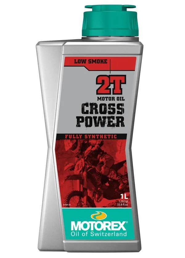 Olio miscelatore Motorex Cross Power 2T 1L (adatto anche su moto ad iniezione 2T)