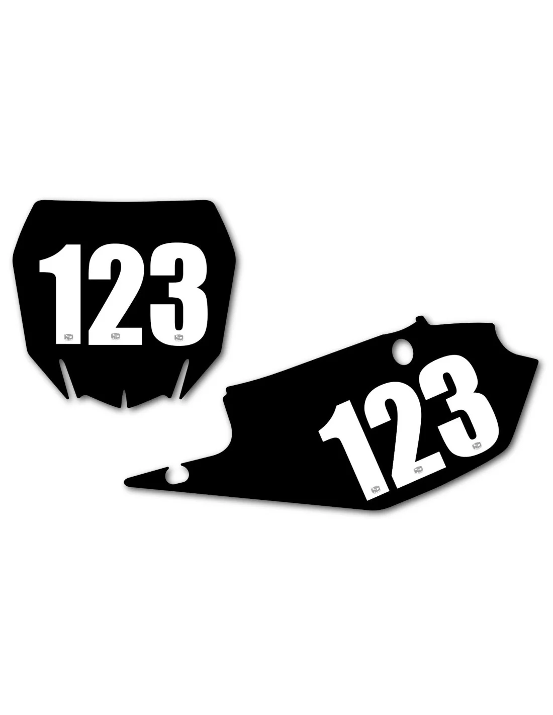 Numero Gara adesivo 13.0 x 7.0 cm 3 Pz Bianco