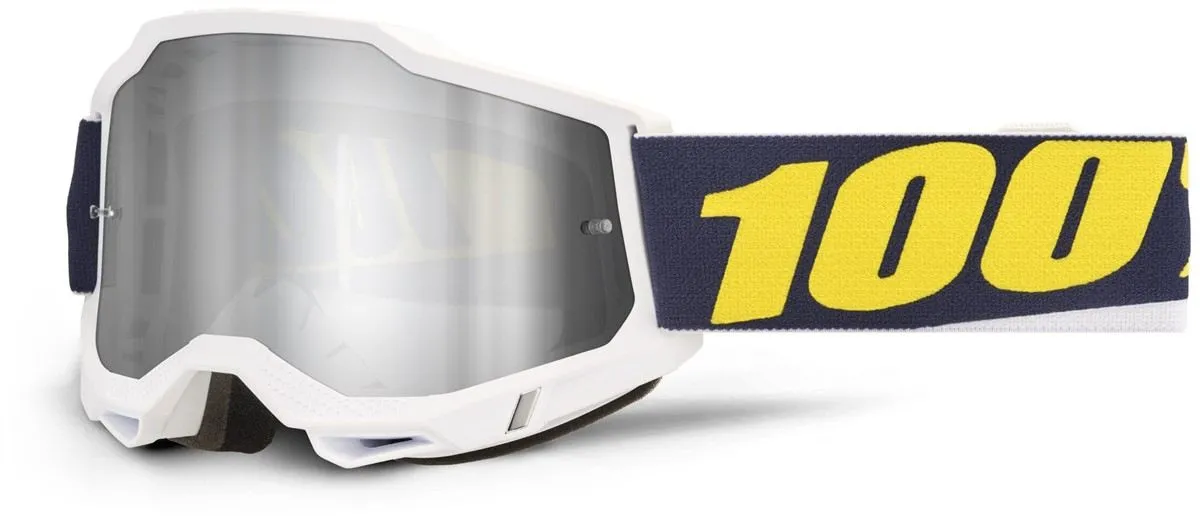 Occhiali Off-Road 100% ACCURI 2 TORC - LENTE A SPECCHIO ARGENTO (Compreso nel prezzo anche: Lente trasparente extra)