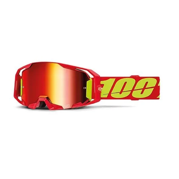 Occhiali Off-Road 100% ARMATIC RED - LENTE A SPECCHIO ROSSA