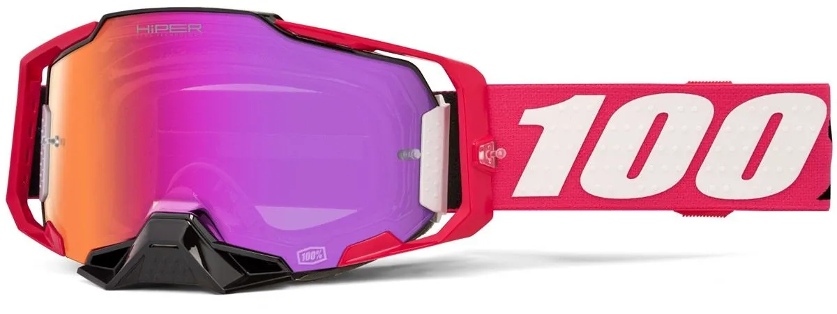 Occhiali Off-Road 100% ARMEGA HIPER KLOUG - LENTE A SPECCHIO ROSSA