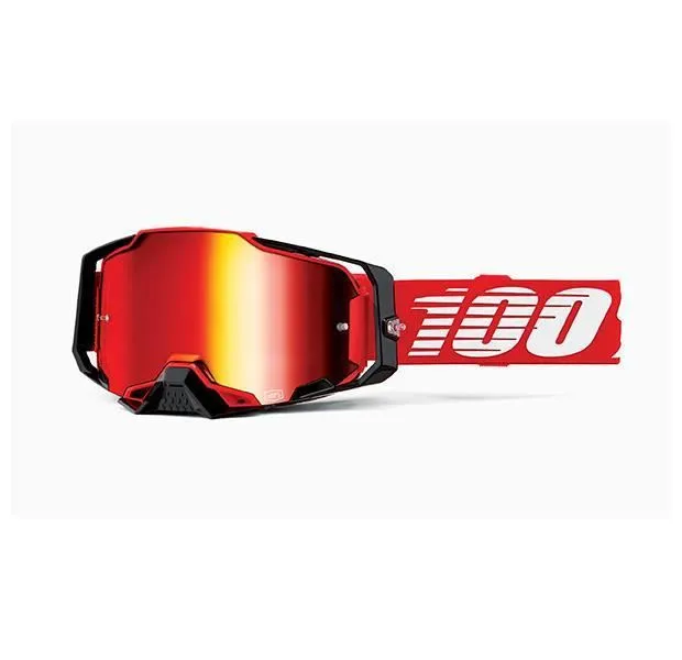 Occhiali Off-Road 100% ARMEGA RED - LENTE A SPECCHIO ROSSA
