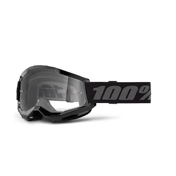 Occhiali Off-Road 100% The STRATA 2 JUNIOR BLACK - LENTE TRASPARENTE