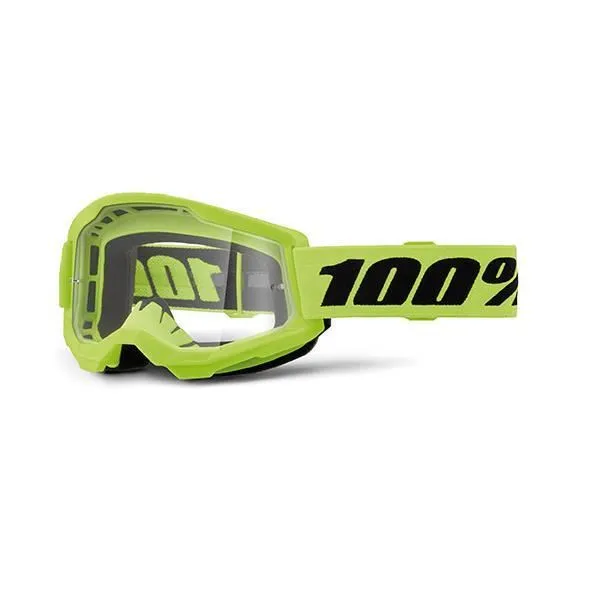 Occhiali Off-Road 100% The STRATA 2 NEON YELLOW - LENTE TRASPARENTE