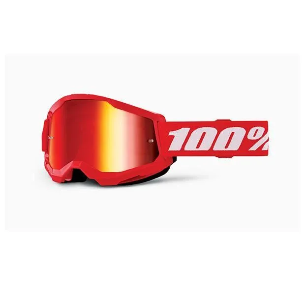 Occhiali Off-Road 100% The STRATA 2 RED - LENTE A SPECCHIO ROSSA