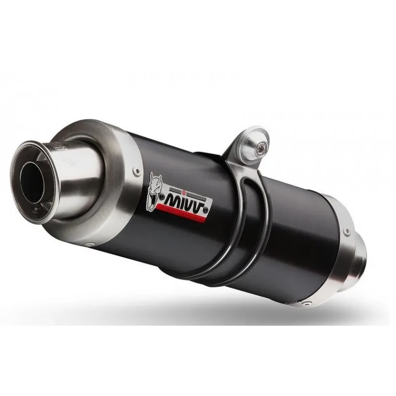 PAIR OF MIVV HEXAUST GP SUZUKI GSX-R 1000 2007-2008, APPROVED BLACK