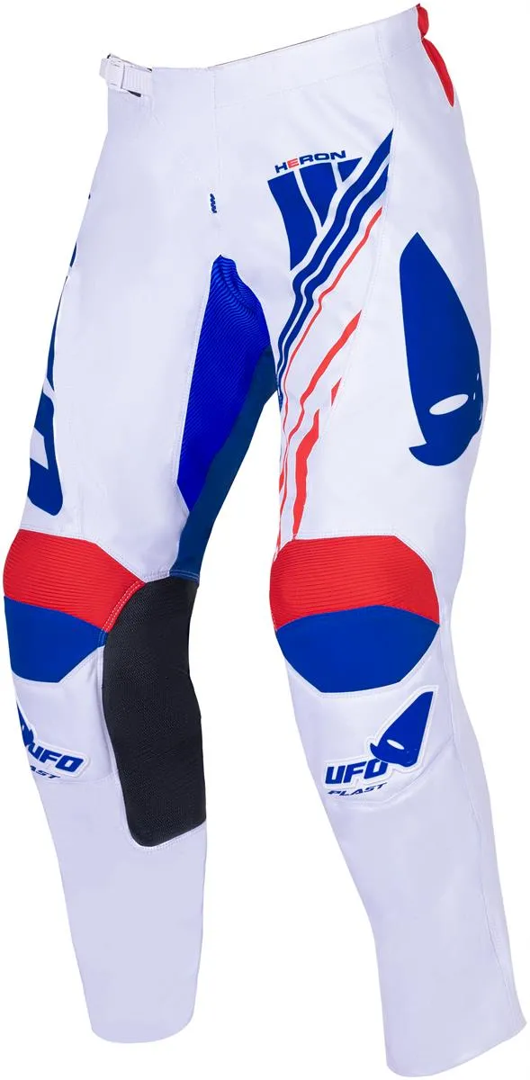 Pantaloni cross enduro UFO Heron bianco-blu-rosso (ULTIMO PEZZO DISPONIBILE)