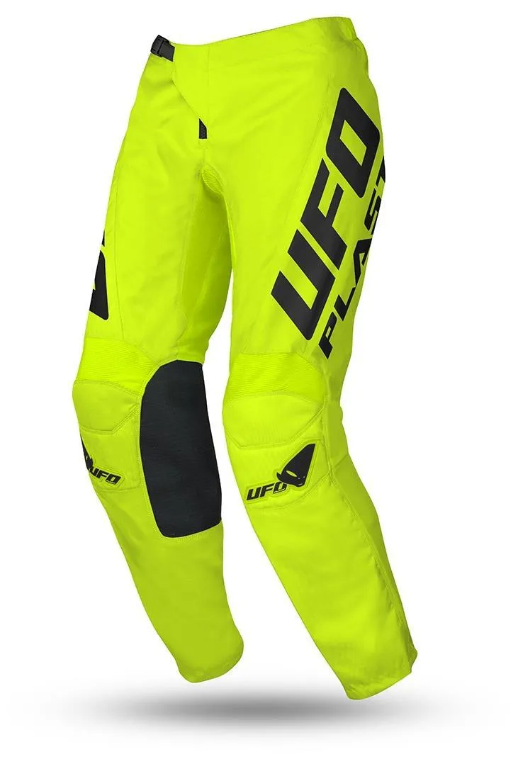 Pantaloni cross enduro UFO Radial da bambino giallo fluo