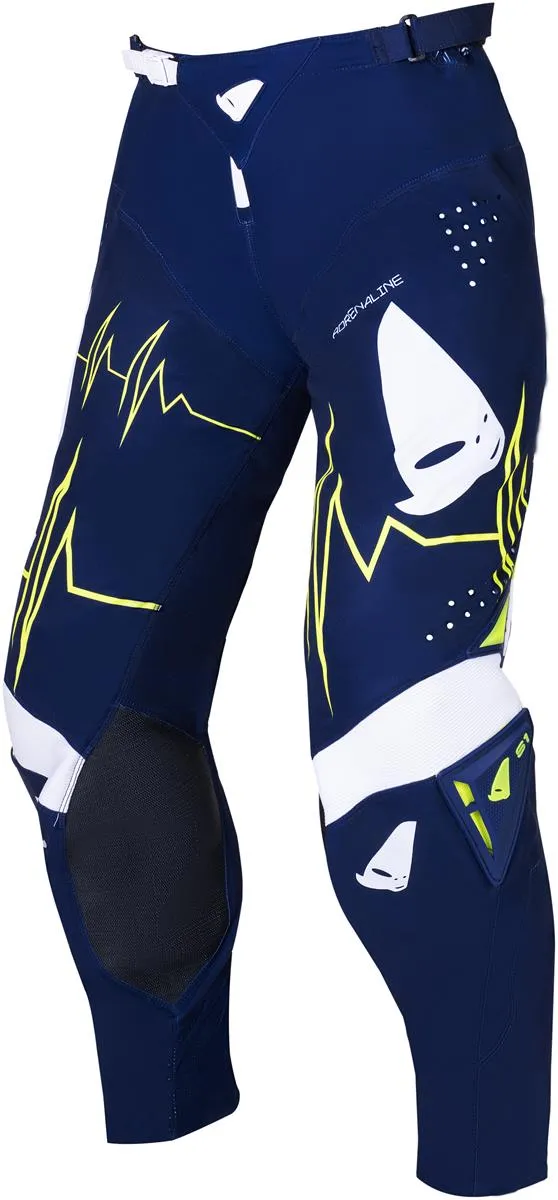 Pantaloni cross enduro UFO Slim Adrenaline blu-giallo fluo (ULTIMO PEZZO DISPONIBILE)