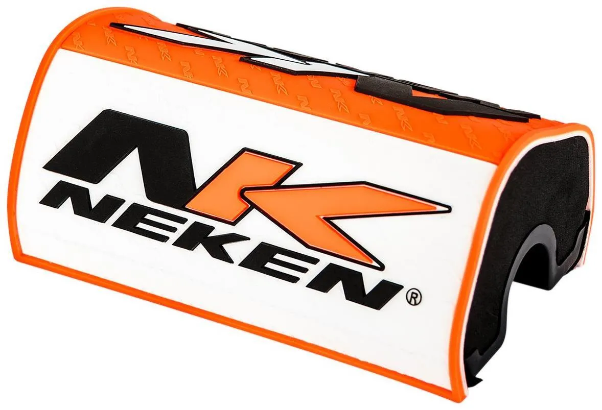 Paracolpi Neken Oversize a mattoncino per manubrio da 28mm Arancione Fluo-Bianco