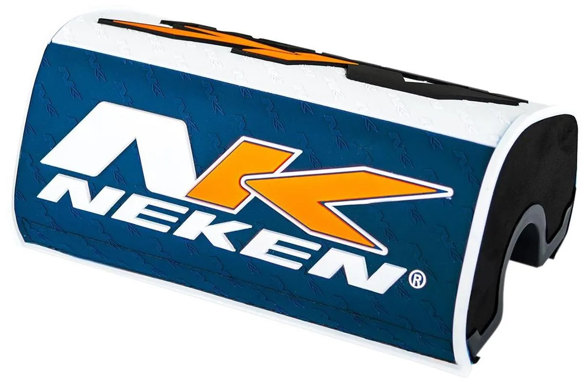 Paracolpi Neken Oversize a mattoncino per manubrio da 28mm Blu-Bianco