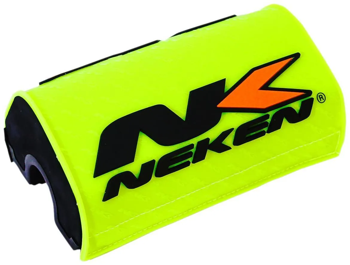Paracolpi Neken Oversize a mattoncino per manubrio da 28mm Giallo Fluo