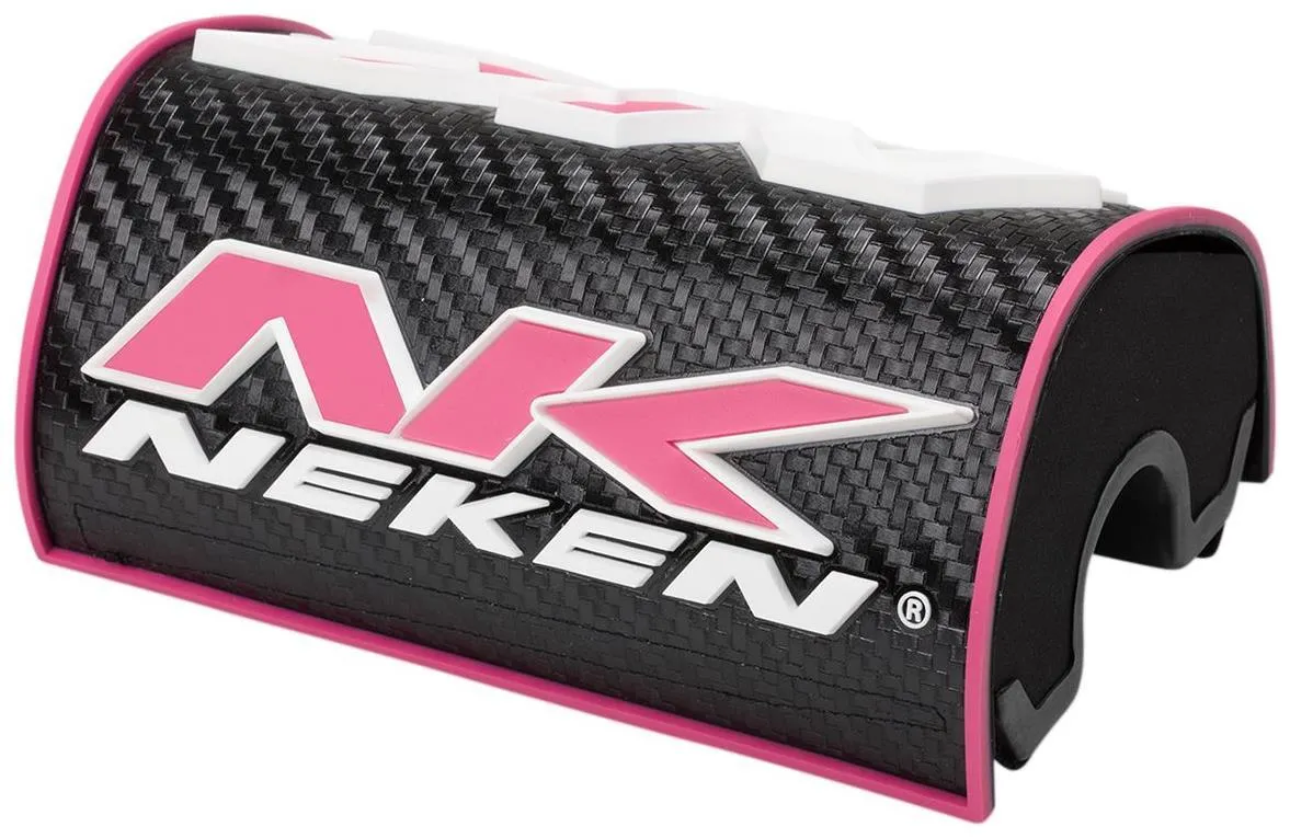 Paracolpi Neken Oversize a mattoncino per manubrio da 28mm Nero-Rosa