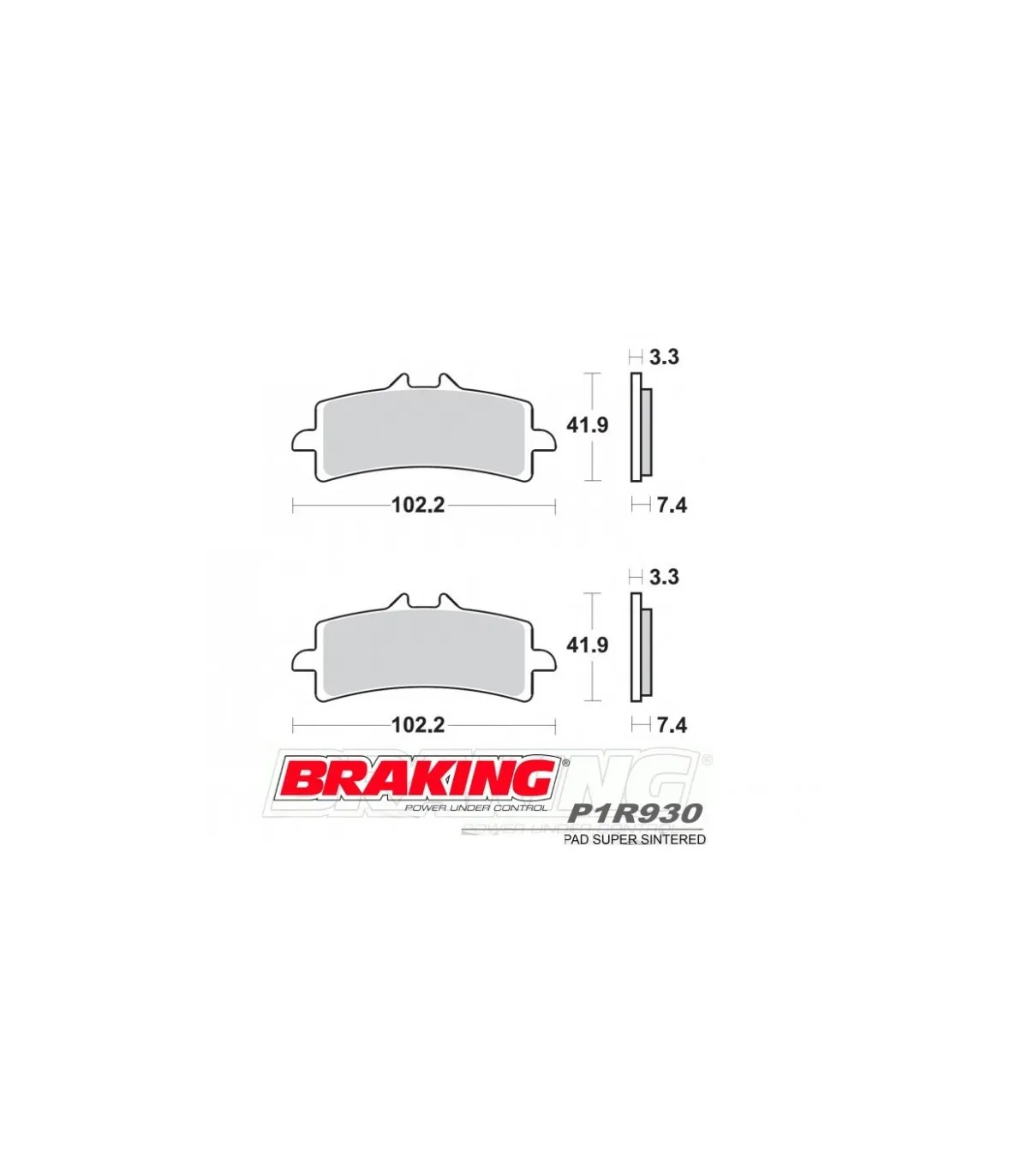 PASTIGLIE FRENO RACING BRAKING P1R 930 - PINZA BREMBO M4 M50 GP4 -