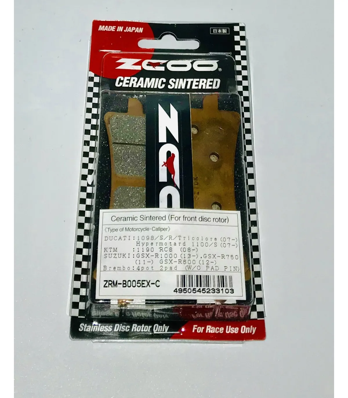 Pastiglie Freno ZCOO B003 EX-C 2 coppie per 1 disco freno