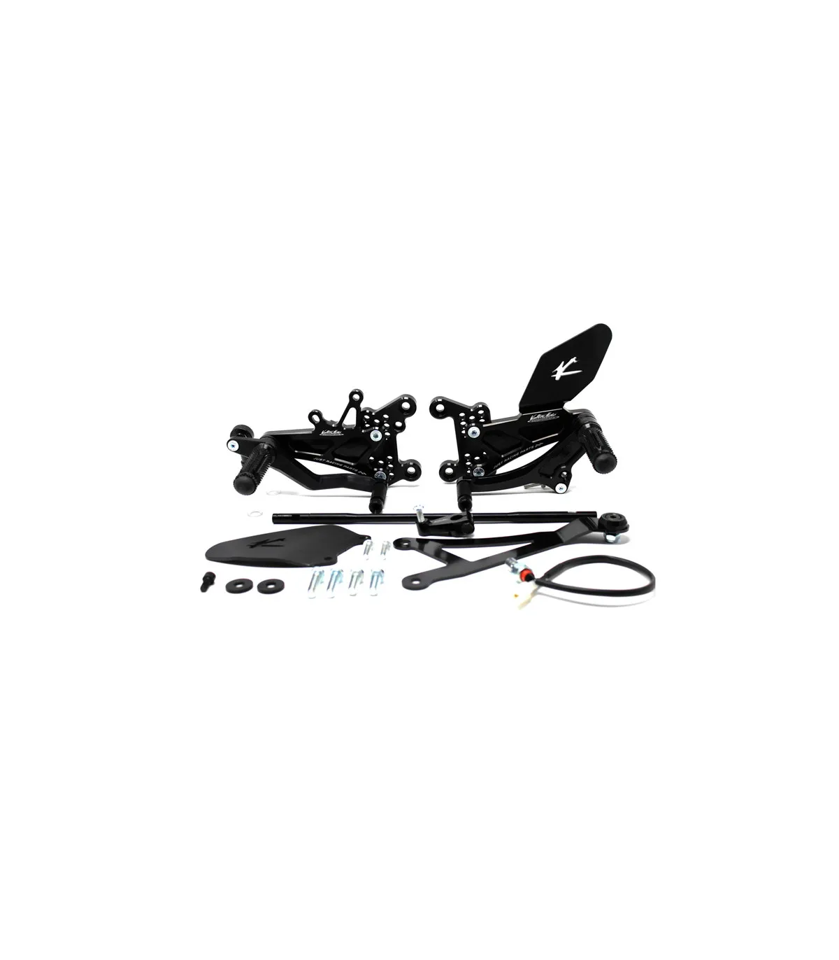 PEDANE ARRETRATE VALTERMOTO REGOLABILI TIPO 1.5 PER YAMAHA YZF R6 2006-2016