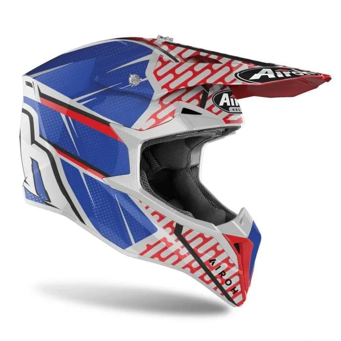 Casco Cross | Enduro AIROH WRAAP IDOL RED | BLU GLOSS