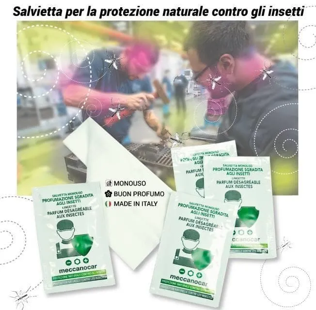 Salviette anti insetti MECCANOCAR 1pc.