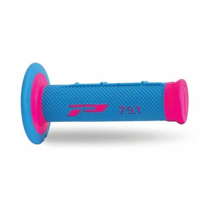 Coppia manopole PROGRIP 791 soft touch cross fuxia | light blue