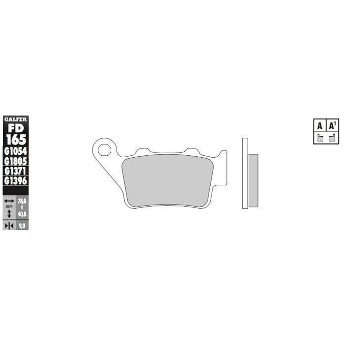 Pastiglie freno GALFER sinterizzate off road KTM / HSQ 165 posteriore