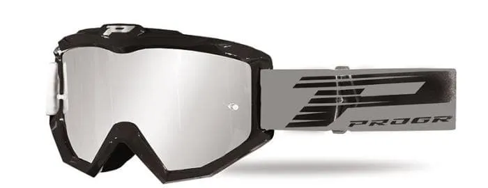 Maschera PROGRIP 3201 atzaky nero lente specchiata silver