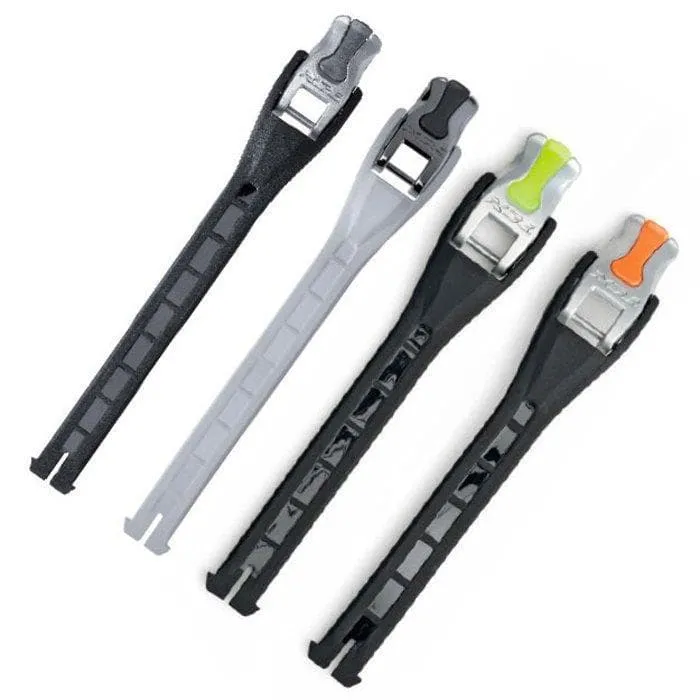 Fibbia con aggancio in alluminio per stivali TCX - alluminium buckle black | silver - lungo 18 cm