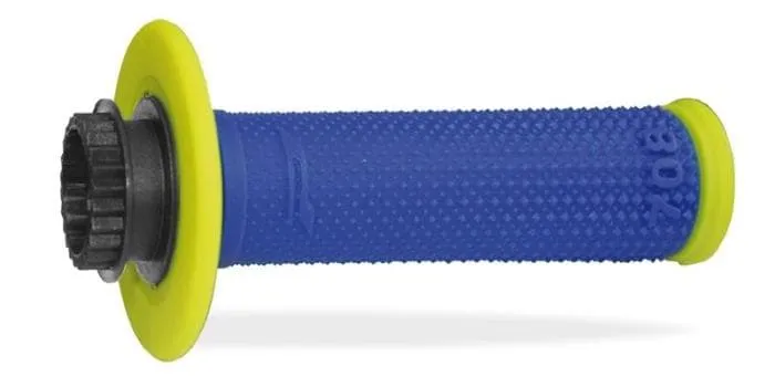 Coppia manopole PROGRIP 708 LOCK-ON Scs Grips giallo fluo | blu elettrico