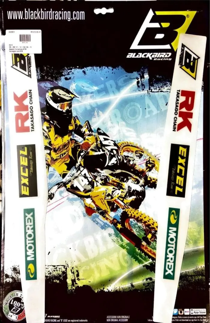 Adesivi forcellone KTM SX - SXF 07-10 | EXC 08-15 BLACKBIRD