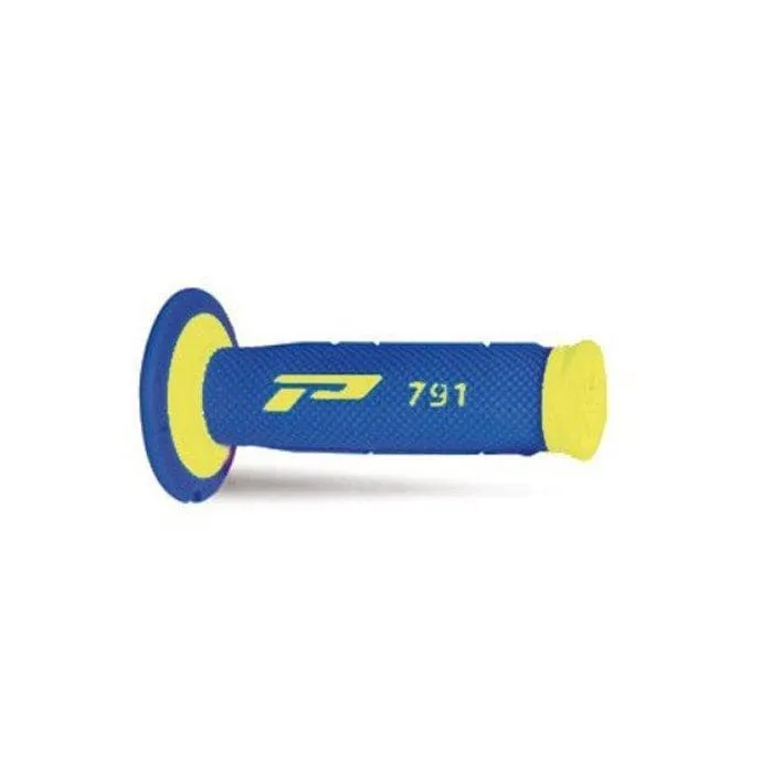 Coppia manopole PROGRIP 791 soft touch cross giallo fluo | blu