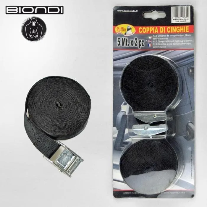 Cinghie coppia BIONDI 5 mt in nylon