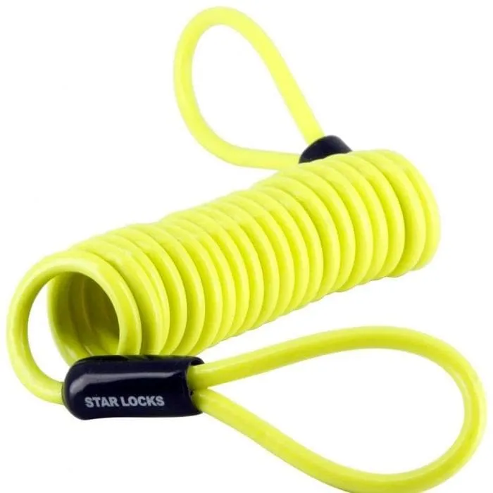 Cavo a spirale fluorescente promemoria bloccadisco star locks