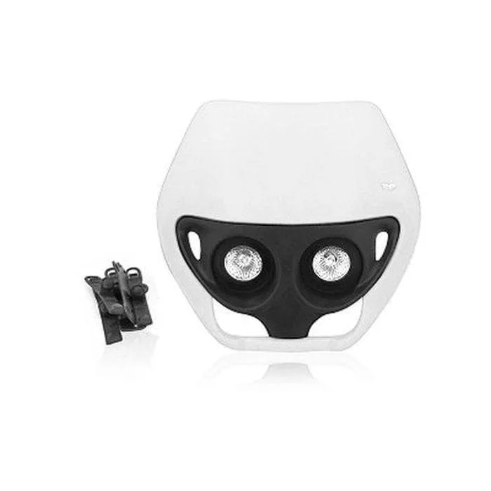 Portafaro enduro alogeno doppia ottica bianco TNT