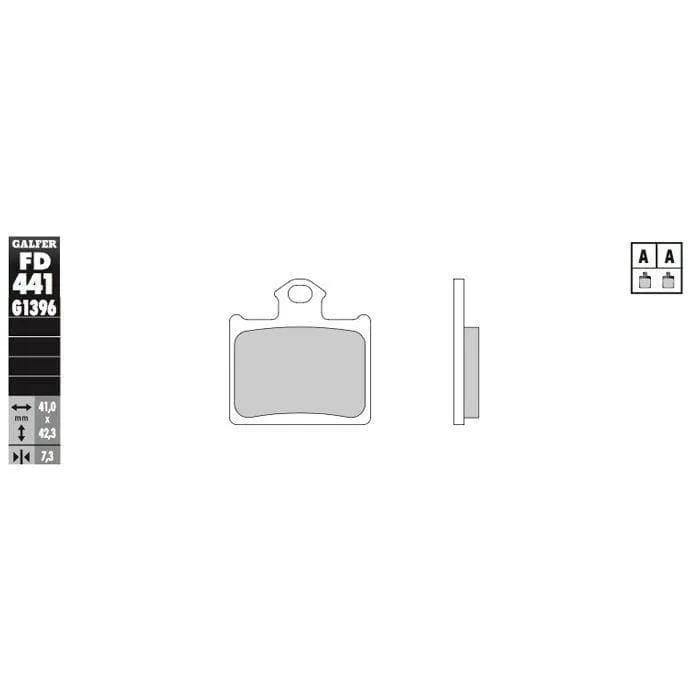 Pastiglie freno GALFER sinterizzate off road KTM / HSQ 441 posteriore