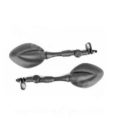 COPPIA SPECCHI RETROVISORI UNIVERSALI ARTICOLATI NERI OMOLOGATI