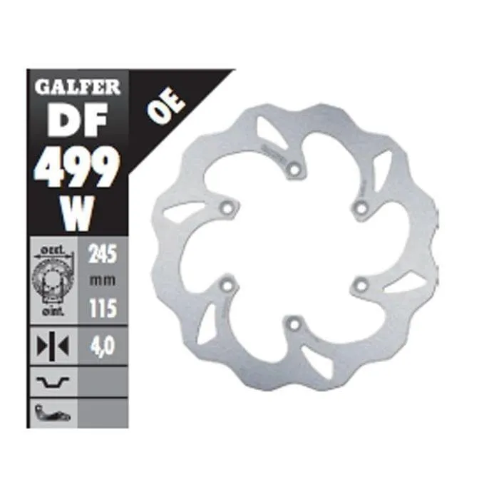 Disco freno GALFER wave Yamaha WR - YZ posteriore