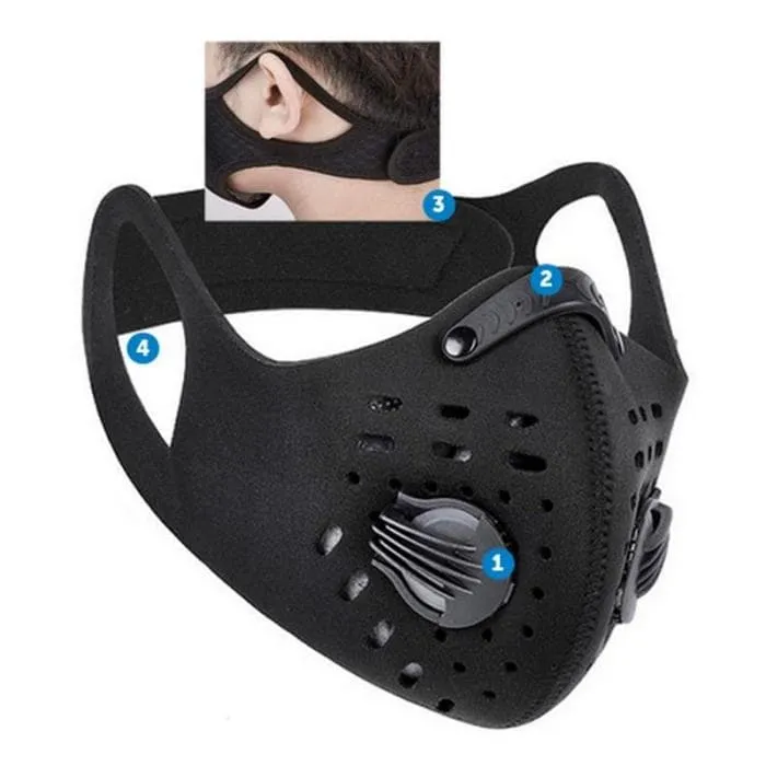 MASCHERINA ANTISMOG BRN IN NEOPRENE + FILTRO FFP2