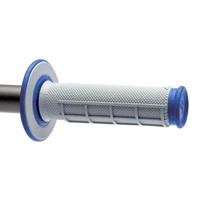 Coppia manopole RENTHAL Cross DUAL COMPOUND blu | grigio