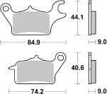 Pastiglie freno BRAKING 989SM1 ant. sx Yamaha tricity 125 | 155 | 300
