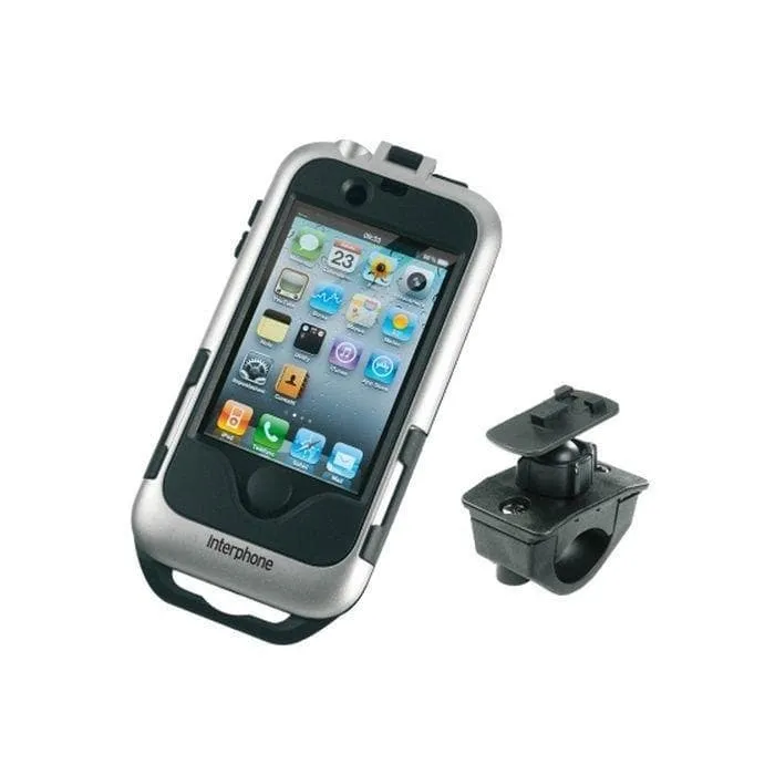 Custodia moto holder Iphone 4- 4S supporto moto silver