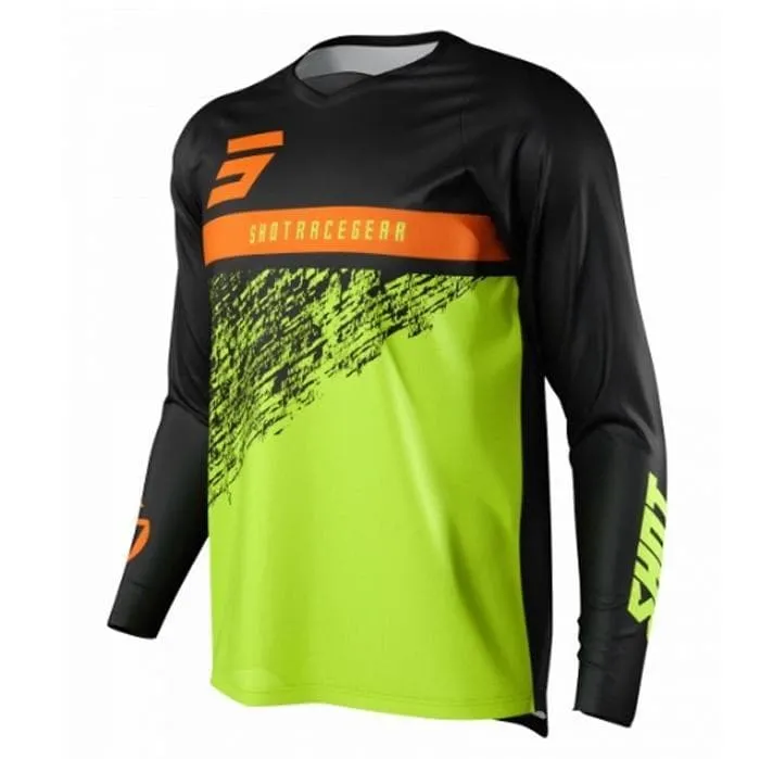 Maglia bimbo cross | enduro SHOT KID ROLL green - orange