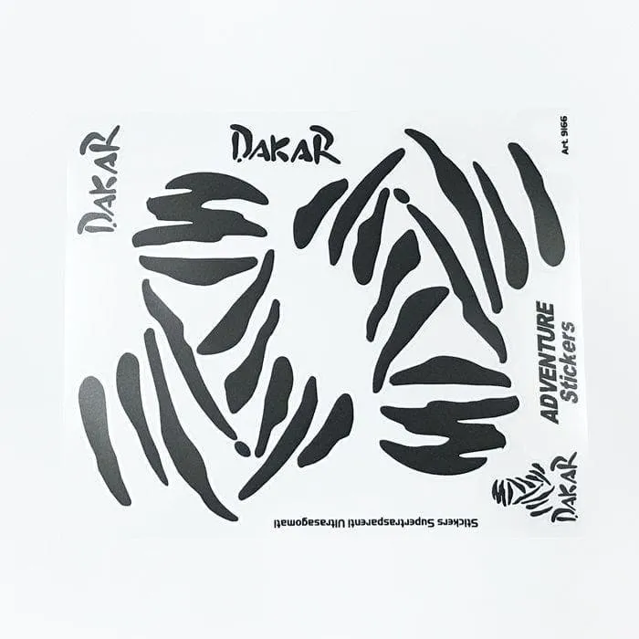 Adesivi DAKAR (kit 5 pz.) tab. grande cm 20x24 supertrasparenti ultrasagomati