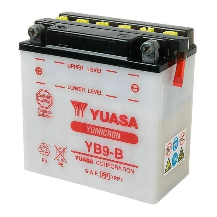 Batteria YUASA YB9-B 12V 9,5Ah 115A Combi Pack