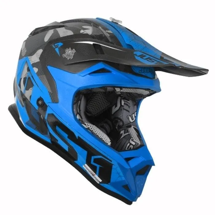 Casco Cross | Enduro bimbo JUST1 J32 PRO SWAT CAMO blue fluo