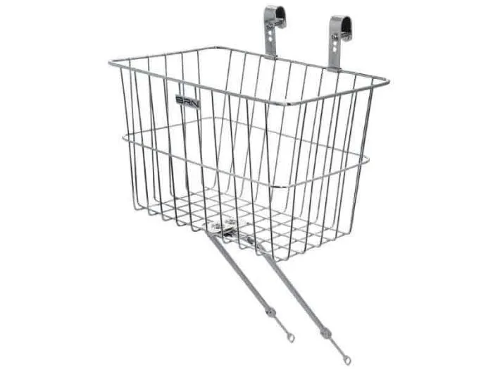 Cestello bici BRN anteriore con ganci in acciaio 31x35,5x23cm