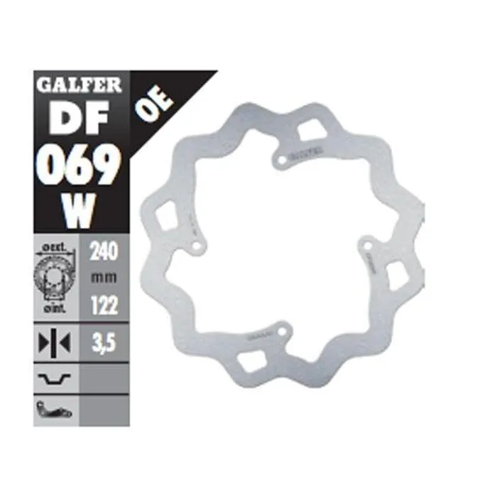 Disco freno GALFER wave Honda CR - CRF posteriore