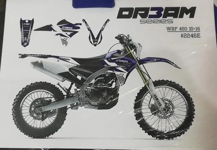 Kit adesivi DREAM 3 YAMAHA WRF 250 15-17 WRF 450 16-17 BLACKBIRD