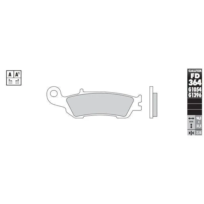Pastiglie freno GALFER sinterizzate off road Yamaha YZ 364 anteriore